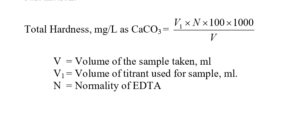Determination of hardness of water